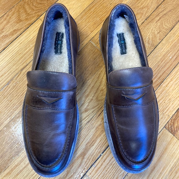 NWOT Ross and Snow shearling loafers size 8 made in Italy - Picture 1 of 5